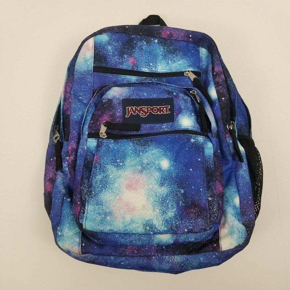 JanSport Big Student Backpack Galaxy Print Blue